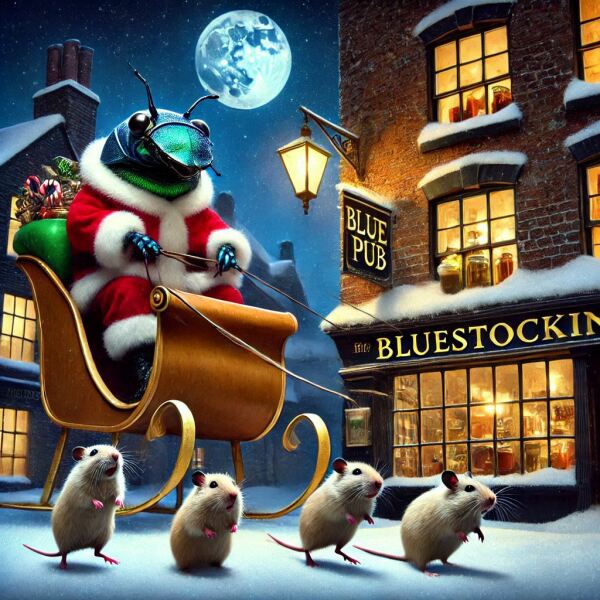 The Bluestocking - the one with the Christmas stocking