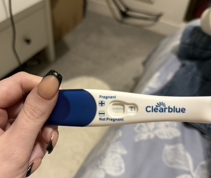 Clear blue test. Evap line or positive