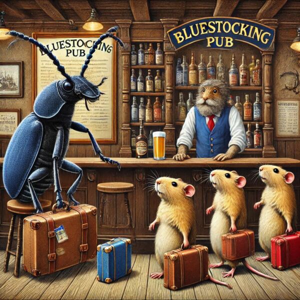 The Bluestocking - the one with the Christmas stocking