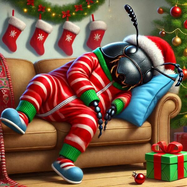 The Bluestocking - the one with the Christmas stocking