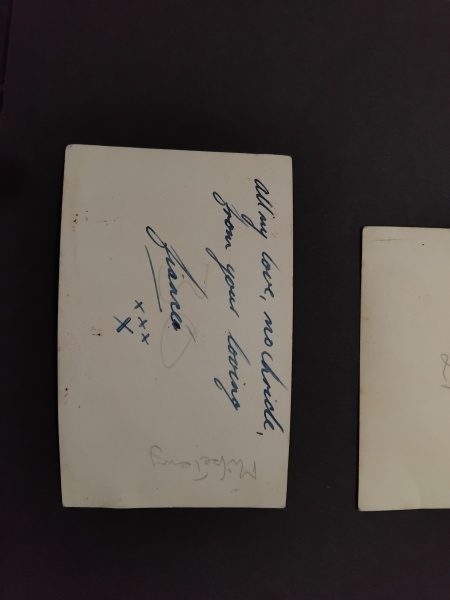 Handwriting experts! Help me decipher the writing on the back of these photos!
