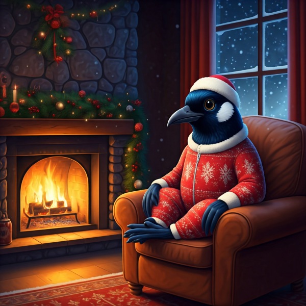 The Bluestocking - the one with the Christmas stocking