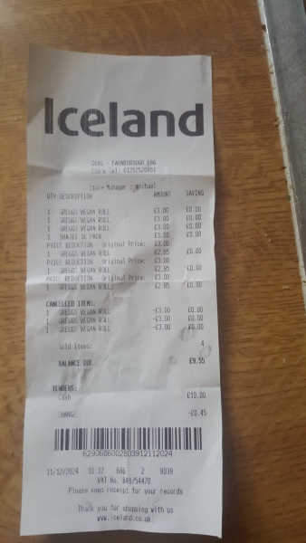 Iceland mispricing/overcharging at checkout