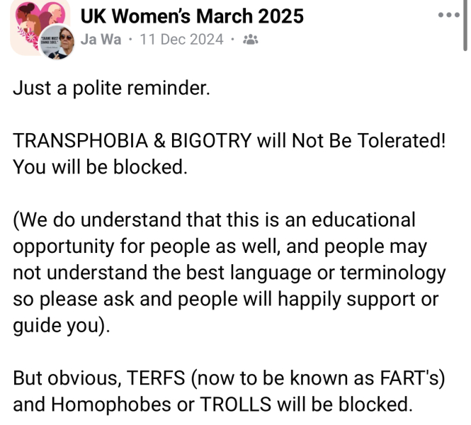 The “women’s march” that’s all about the men.