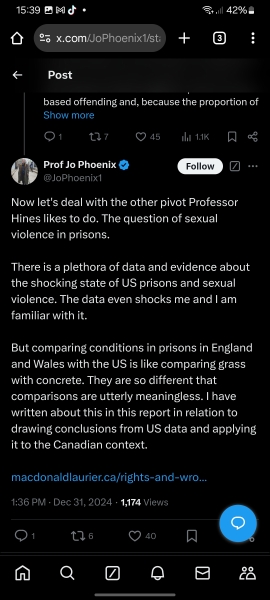 Almost two thirds of tw prisoners are sex offenders