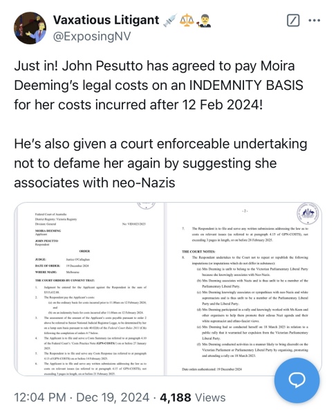 Moira Deeming - thread 4 - where we are thrilled