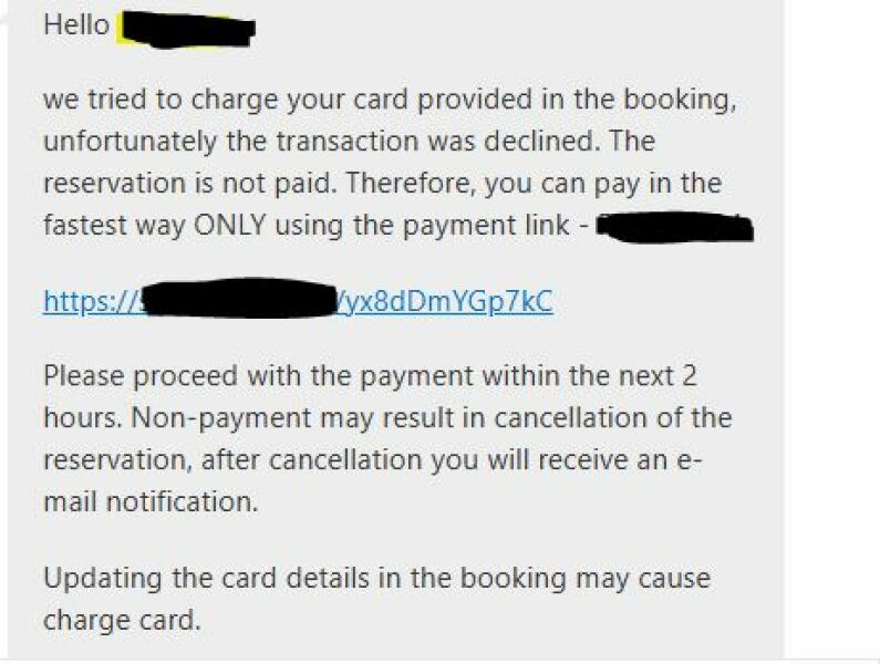 This is scam right - Booking.com?