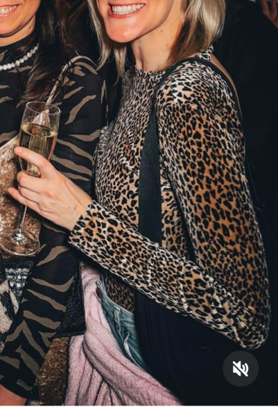 Leopard velvet top