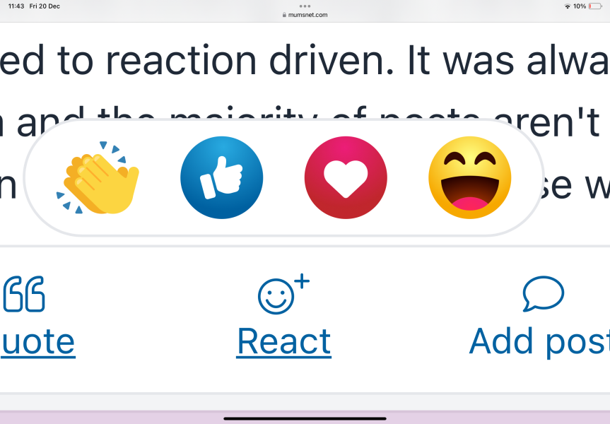 AIBU to want the ‘Thanks’ button back?