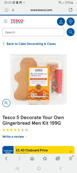 Baking kit for party bag