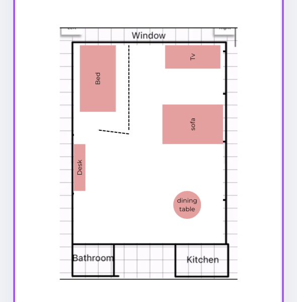 Studio floor plan - help needed pls!