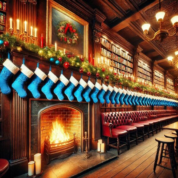 The Bluestocking - the one with the Christmas stocking