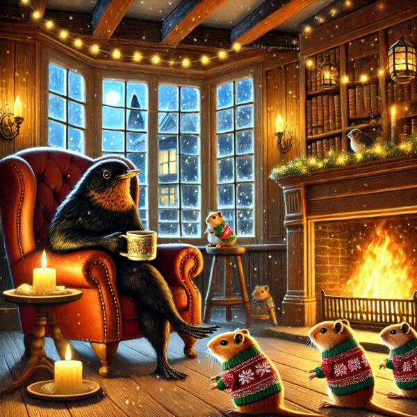 The Bluestocking - the one with the Christmas stocking