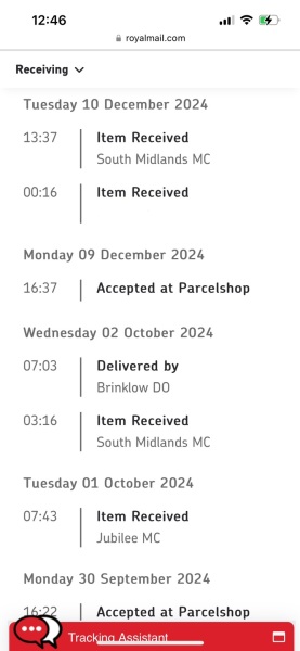 Does Royal Mail re-use tracking numbers?
