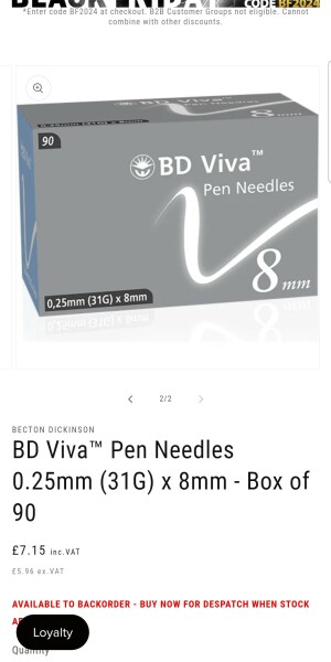 Needle size? And skin reaction?