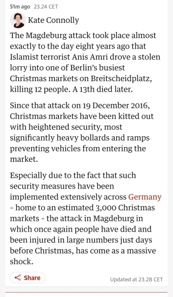 Christmas market attack in Germany tonight😥 article linked