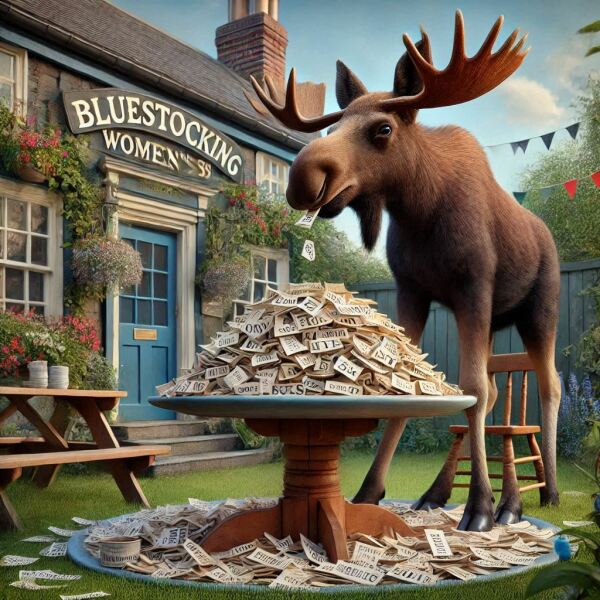 The Bluestocking - the one with the Christmas stocking