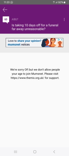 Weird message when I tried to join a thread