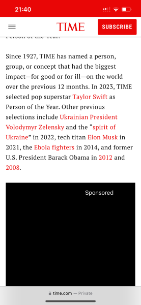 Time Magazine, Princess of Wales on shortlist for person of the year2024