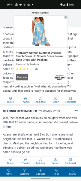 Adverts covering the page on Mumsnet