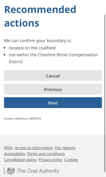 Coal mining boundary