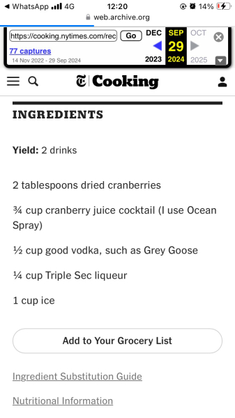 Christmas cocktails