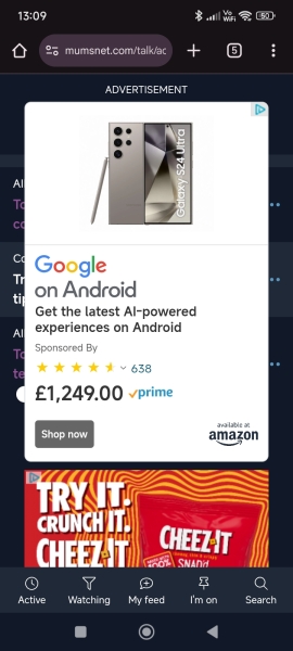 Massive ads taking over screen again