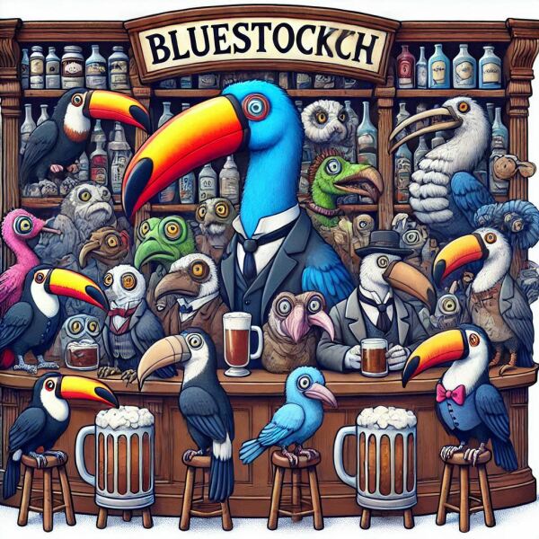 The Bluestocking - the one with the Christmas stocking