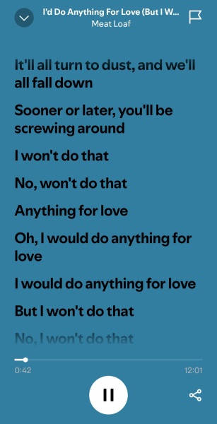 What was it that meatloaf wouldn’t do for love ? And what wouldn’t you do ?
