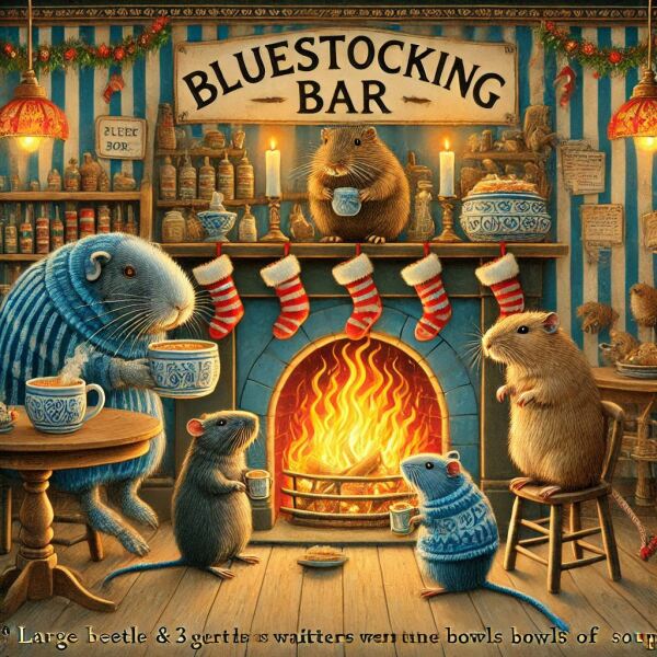 The Bluestocking - the one with the Christmas stocking