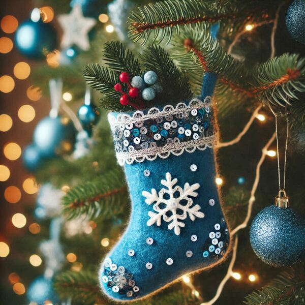 The Bluestocking - the one with the Christmas stocking