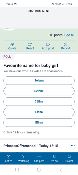 Girl's name