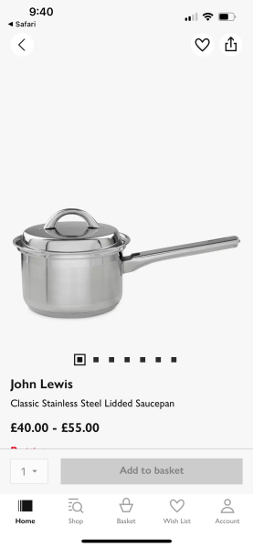 Induction pan set recommendations
