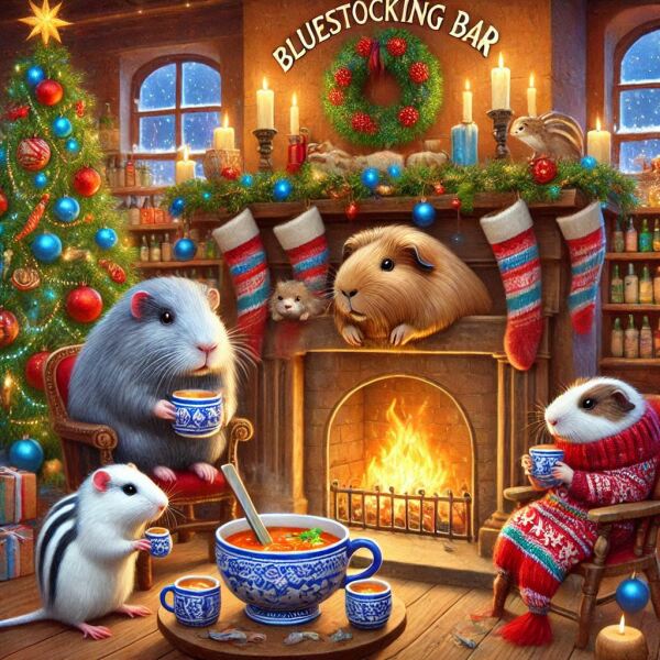 The Bluestocking - the one with the Christmas stocking