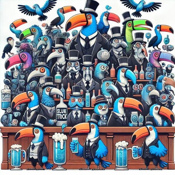 The Bluestocking - the one with the Christmas stocking