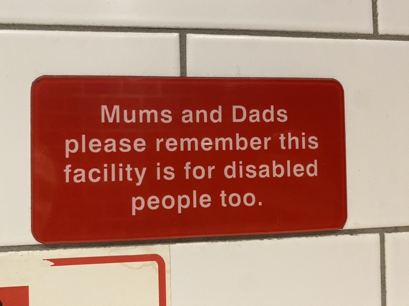 To be annoyed at being told to be considerate of disabled people