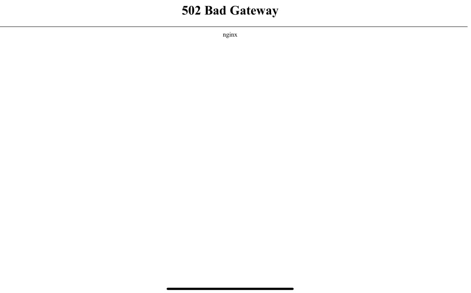 Bad gateway on a particular thread