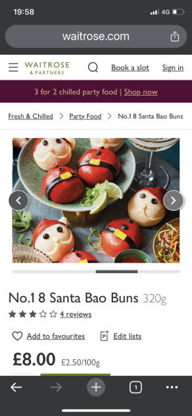 Odd wanky Christmas food