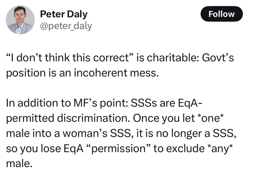 Single Sex Spaces and the Labour Party