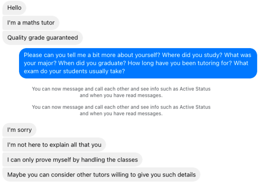 What kind of questions is it "ok" to ask a tutor?