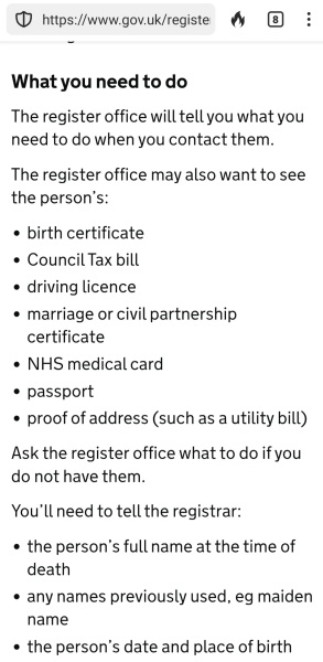 Organising a death book