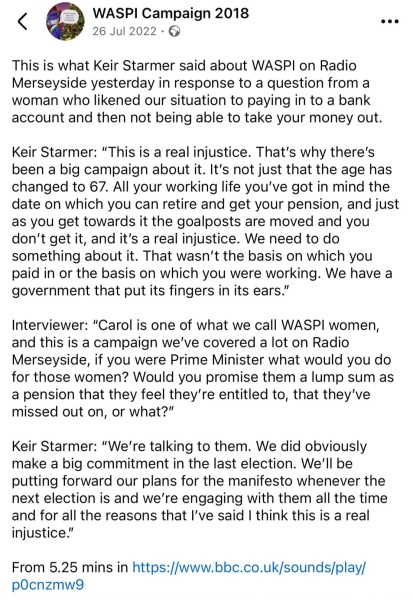 No payout for WASPI women