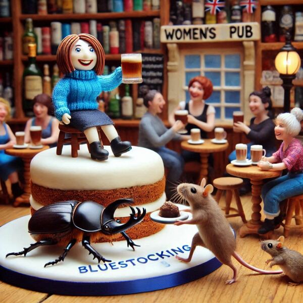 The Bluestocking - the one with the Christmas stocking