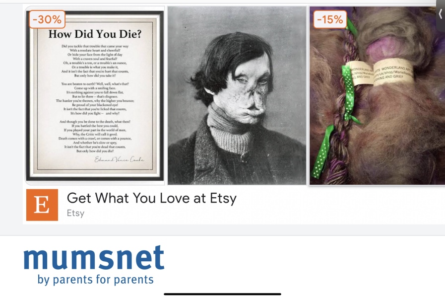 AIBU to ask what on earth this ad is about? *Trigger Warning* Sinister Image