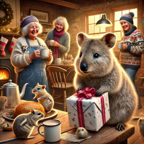 The Bluestocking - the one with the Christmas stocking