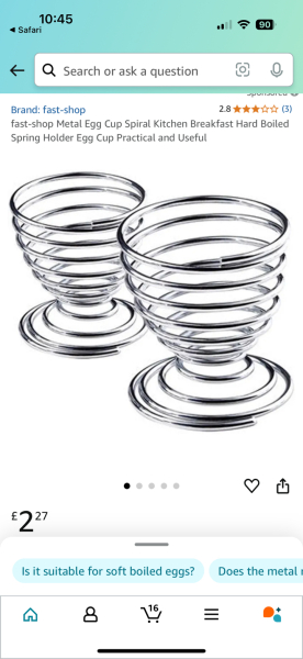 ... to be sad about the egg cup.