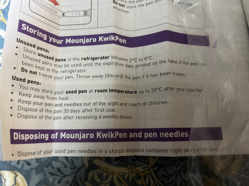 Mounjaro can be stored past 30 days if always refrigerated??