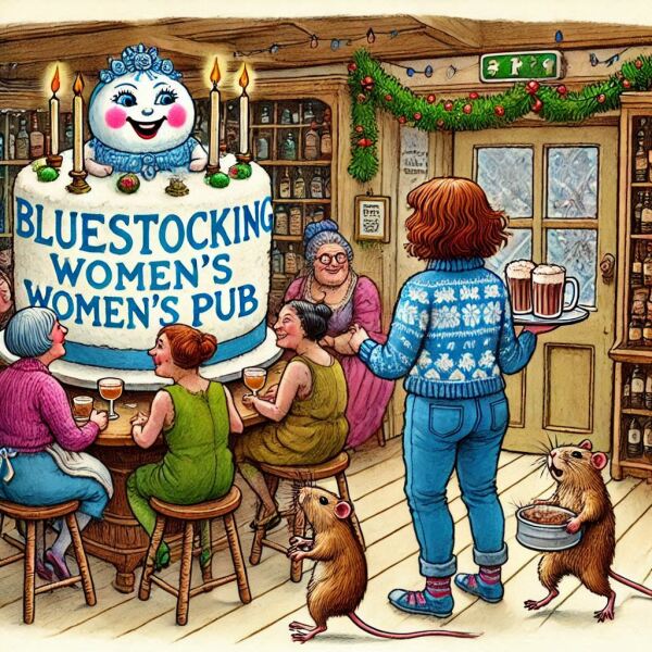 The Bluestocking - the one with the Christmas stocking