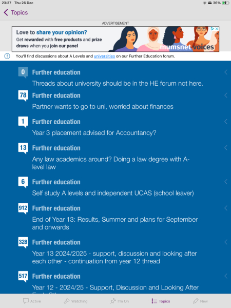 Threads about university should be in the HE forum not here.