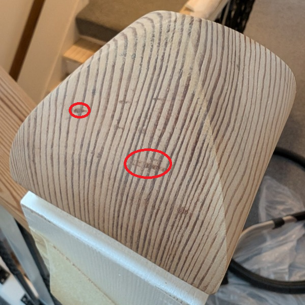 Wood burns or natural marks?